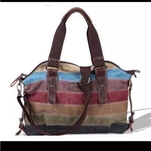 Colorful Striped Women's Shoulder Bag